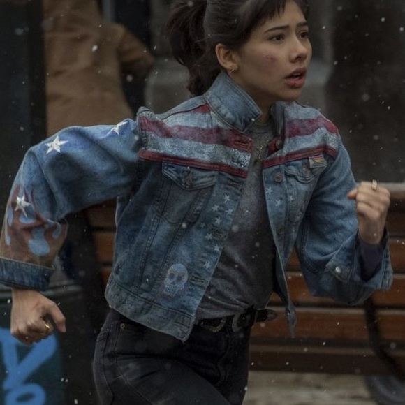 DISNEY MARVEL America Chavez Jean Jacket Size S - Picture 1 of 5